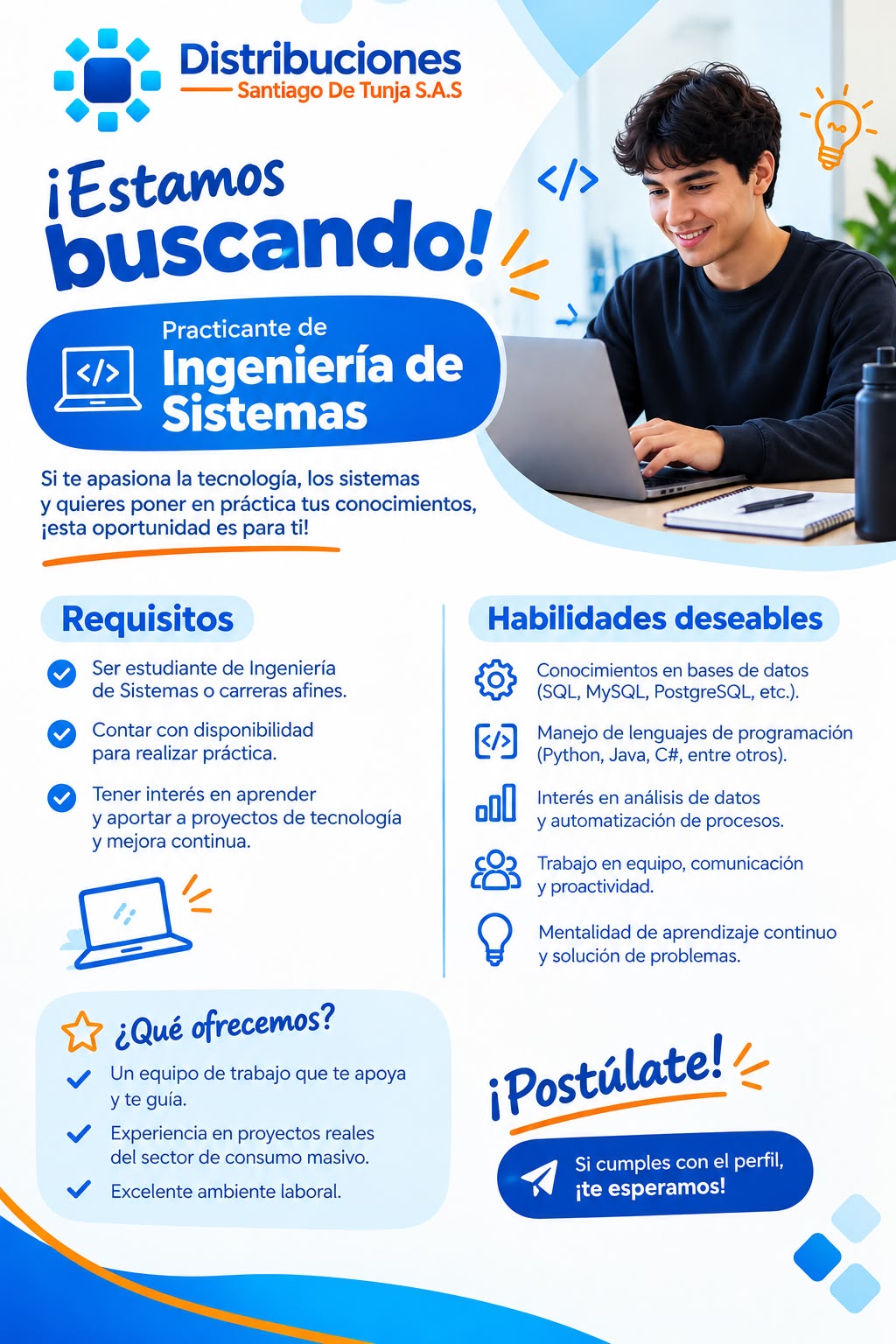 Convocatoria: Practicante de Ingeniería de Sistemas